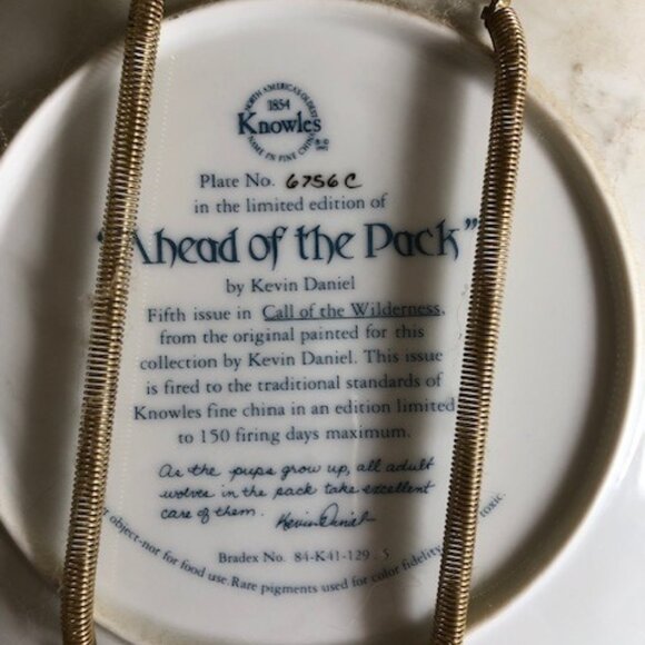 Bradford Exchange collectible decorative plate - Ahead of the Pack - Picture 2 of 2